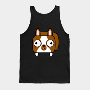 Boston Terrier Loaf - Red Brown and White Dog Tank Top